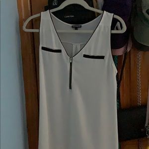 White and black detailing top